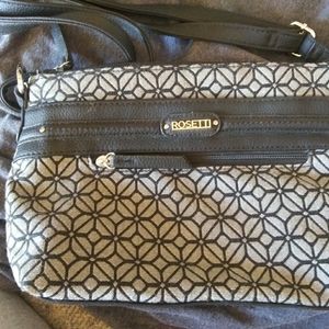 ROSETTI Small shoulder purse gray & black